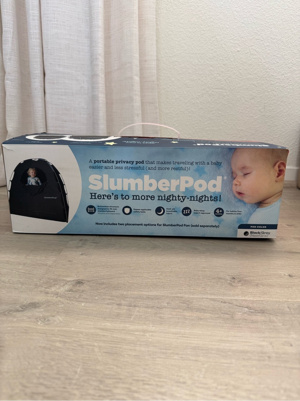 Slumberpod Portable Blackout Pod for Travel - Black/Gray